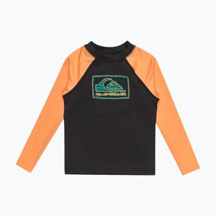 Longsleeve do pływania dziecięcy Quiksilver Everyday UPF50 black/tangerine