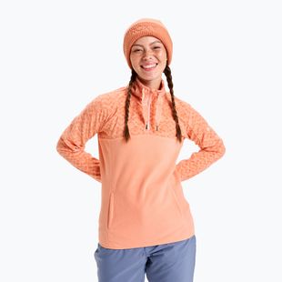 Bluza damska ROXY Sayna Half Zip peach pink roxygram tonal