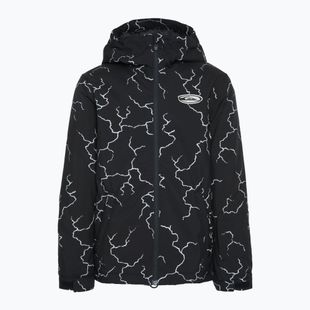 Kurtka snowboardowa dziecięca Quiksilver High In The Hood Printed high energy black reflective