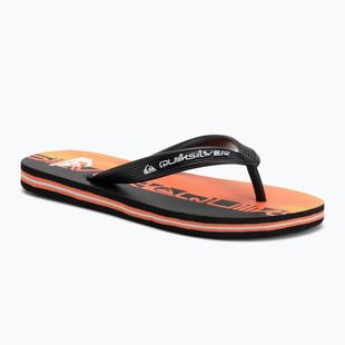 Japonki dziecięce Quiksilver Molokai Art 25 Youth fiery coral wordblock