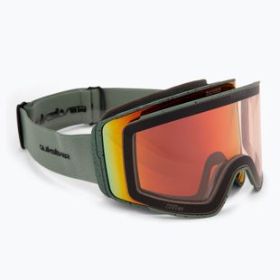 Gogle snowboardowe męskie Quiksilver Storm MG dark ivy/clux ml red