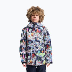 Kurtka snowboardowa dziecięca DC Basis Print Youth outer world black