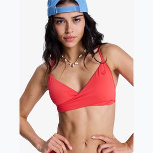 Góra od stroju kąpielowego ROXY Solid Essentials Wrap Bralette hibiscus
