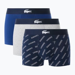 Bokserki męskie Lacoste 5H1288 3 pary navy blue/silver chine/methylene