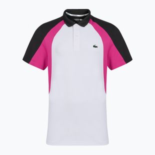 Koszulka polo tenisowa męska Lacoste Polo DH8963 white/malva black