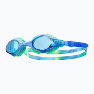 Okulary do pływania dziecięce TYR Swimple Tie Dye Non-Mirrored blue/blue/green