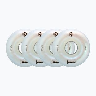 Kółka do rolek FR Skates Luminous Led Quad Wheel 62mm/97A X4 white pearl