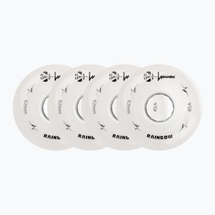 Kółka do rolek FR Skates Luminous Led Quad Wheel 62mm/85A Sixies 6LED X4 rainbow/white