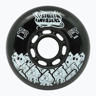 Kółka do rolek FR Skates Street Invaders Wheels 80mm/84A X4 black/black