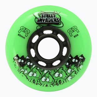 Kółka do rolek FR Skates Street Invaders Wheels 80mm/84A X4 green/black