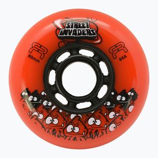 Kółka do rolek FR Skates Street Invaders Wheels 80mm/84A X4 orange/black