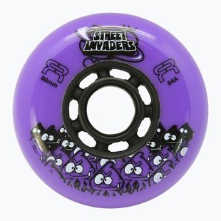 Kółka do rolek FR Skates Street Invaders Wheels 80mm/84A X4 purple/black