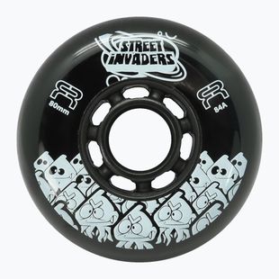 Kółka do rolek FR Skates Street Invaders Wheels 84mm/84A X4 black/black