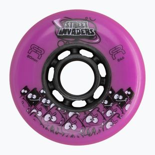 Kółka do rolek FR Skates Street Invaders Wheels 80mm/84A X4 pink/black