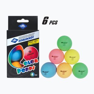 Piłeczki do tenisa stołowego Donic-Schildkröt Colour popps Poly 40+ 6szt. multicolour