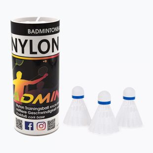 Lotki do badmintona Sunflex Nylon 3XW 3 szt. białe 53558