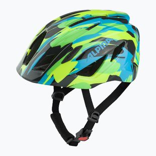 Kask rowerowy dziecięcy Alpina Pico neon green/ blue gloss
