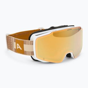 Gogle narciarskie Alpina Taos Q-Lite white/ earth matt/ gold