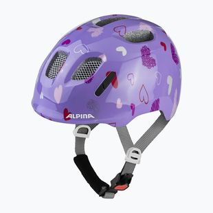 Kask rowerowy dziecięcy Alpina Ximo 2 Jr purple hearts gloss