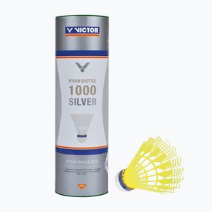 Lotki do badmintona VICTOR Nylonshuttle 1000 Slow 6 szt. yellow