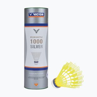 Lotki do badmintona VICTOR Nylonshuttle 1000 Fast 6 szt. yellow
