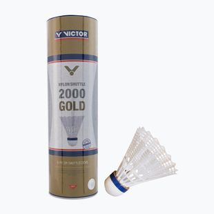 Lotki do badmintona VICTOR Nylonshuttle 2000 Medium 6 szt. white