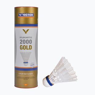 Lotki do badmintona VICTOR Nylonshuttle 2000 Fast 6 szt. white