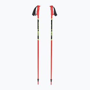 Kije narciarskie dziecięce LEKI Racing bright red/ black/ neon yellow