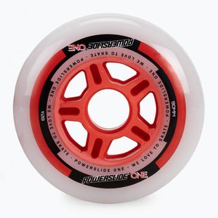 Kółka do rolek z łożyskami Powerslide PS One Spacer/Bearings 90 mm/82A 8 szt. red