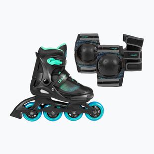 Rolki dziecięce z ochraniaczami Playlife Joker Combo Jr blue sky