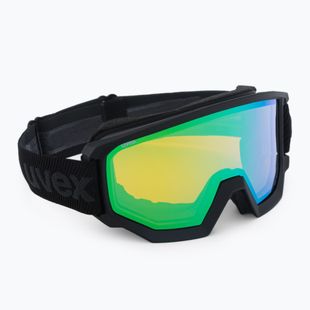 Gogle narciarskie UVEX Athletic FM black matt/mirror green/clear/lasergold lite