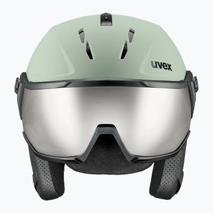 Kask narciarski UVEX Instinct Visor oxid green matt/mirror silver/smoke