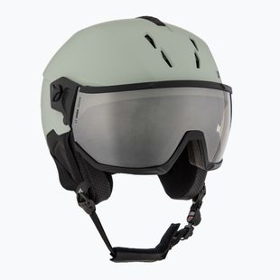 Kask narciarski UVEX Instinct Visor oxid green matt/mirror silver/smoke