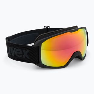 Gogle narciarskie UVEX Xcitd V black matt/mirror rainbow clear