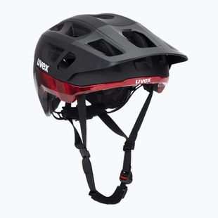 Kask rowerowy UVEX React MIPS black/ruby red matt