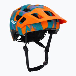 Kask rowerowy dziecięcy UVEX React Jr papaya camo matt