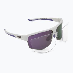 Okulary przeciwsłoneczne UVEX Axos Set white matt/mirror purple/clear