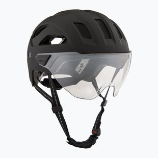 Kask rowerowy UVEX Stride Visor black matt/litemirror silver