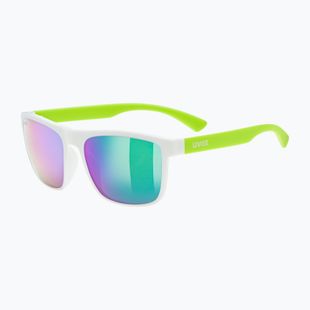 Okulary przeciwsłoneczne dziecięce UVEX Rookie Jr white lime m./mirror green