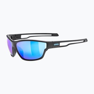 Okulary przeciwsłoneczne UVEX Sportstyle 806 black matt/mirror blue