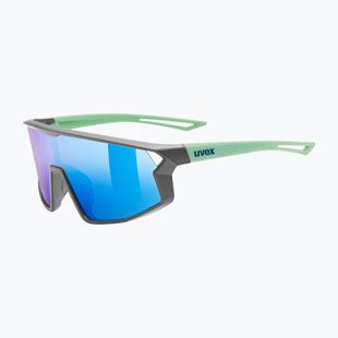 Okulary przeciwsłoneczne dziecięce UVEX Skyryse Jr grey/green matt/mirror blue