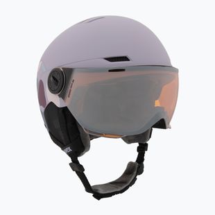 Kask narciarski dziecięcy UVEX Rocket Visor Jr cool lavender abstract matt/mirrorsilver/lasergold