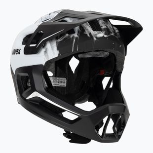Kask rowerowy dziecięcy UVEX React Fullface Jr black/white matt