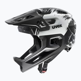 Kask rowerowy dziecięcy UVEX React Fullface Jr black/white matt