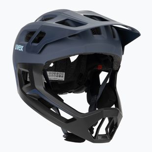 Kask rowerowy dziecięcy UVEX React Fullface Jr dusk blue matt