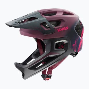 Kask rowerowy dziecięcy UVEX React Fullface Jr cranberry matt