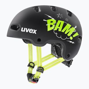 Kask dziecięcy UVEX Kid 4 Style bam black/lime matt