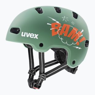 Kask dziecięcy UVEX Kid 4 Style bam moss green/papaya matt