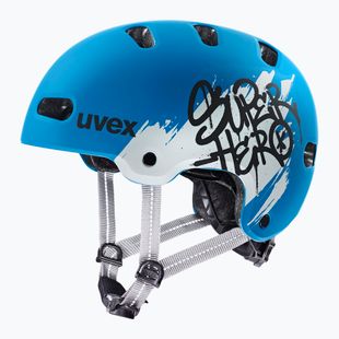 Kask dziecięcy UVEX Kid 4 Style super hero blue matt