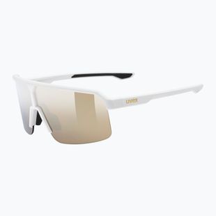 Okulary przeciwsłoneczne UVEX Ramp white matt/mirror gold
